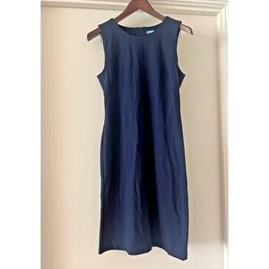 J McLaughlin Navy Textured Sleeveless Sheath‎ Dress Sz SM #16859 Teacher Office